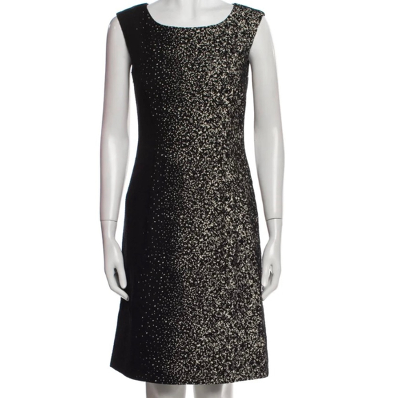 Women's Lafayette 148 New York Black & White Speckled Dress Size 8